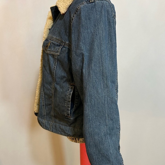 L.L. Bean Denim Sherpa-Lined Jacket - Picture 3 of 13